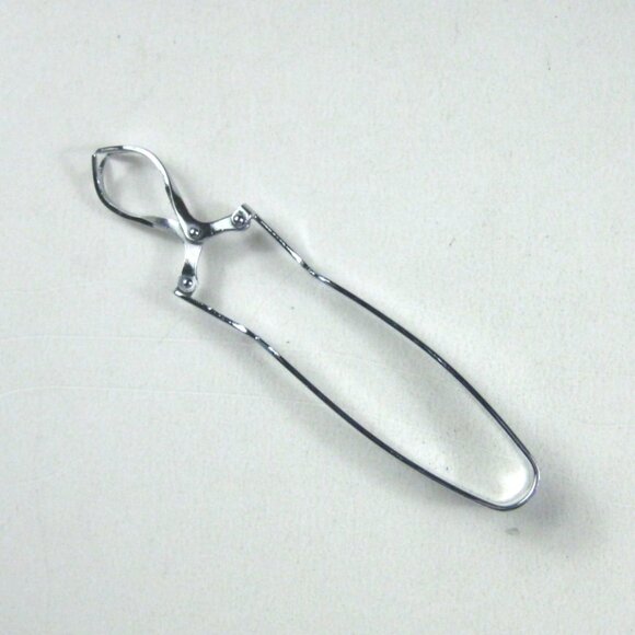 Sugar Tongs England Chromium Plated Vintage Serving Utensil - Picture 1 of 9